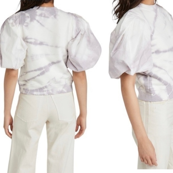 ULLA JOHNSON ELLIOT PUFF SLEEVED LAVENDER
TIE-DYE TOP PETITE - Picture 9 of 16